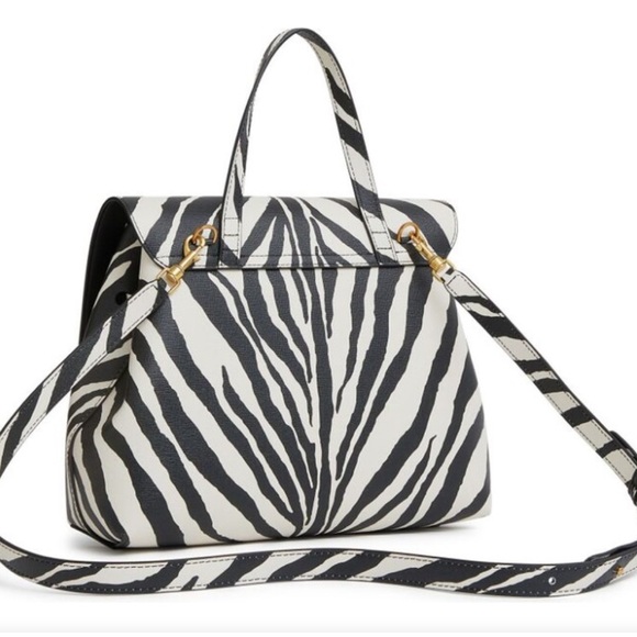 New-Mansur Gavriel Zebra-Print Leather Tote Bag - Picture 7 of 14